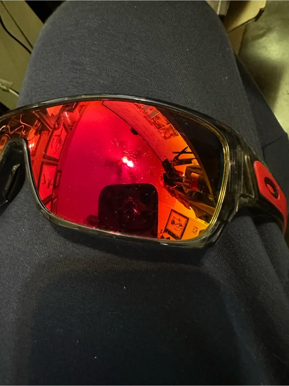Oakley Flak 2.0 XL Sunglasses with Red Mirror Turbine